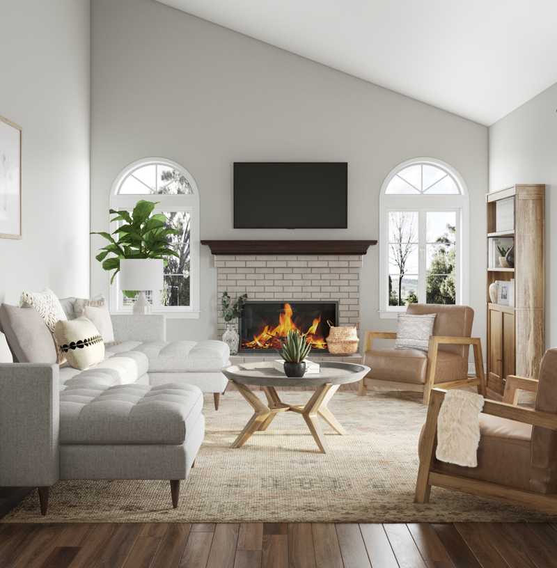 Modern, Scandinavian Living Room Design by Havenly Interior Designer Hayley