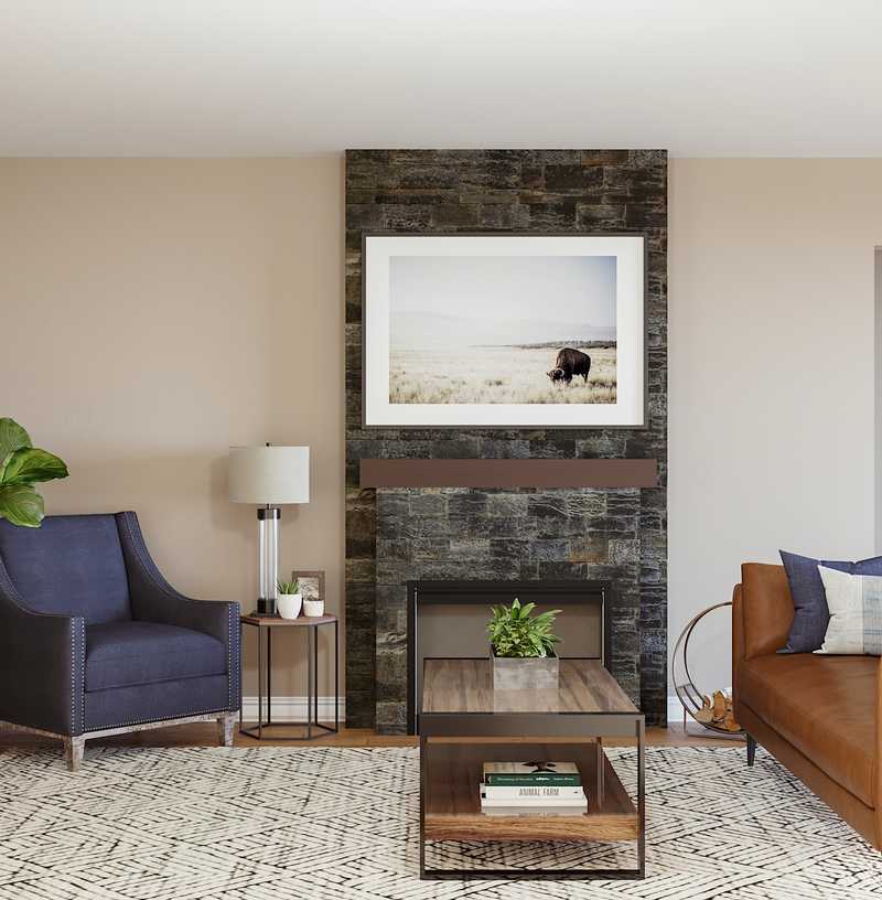 Modern, Industrial, Rustic Living Room Design by Havenly Interior Designer Amber