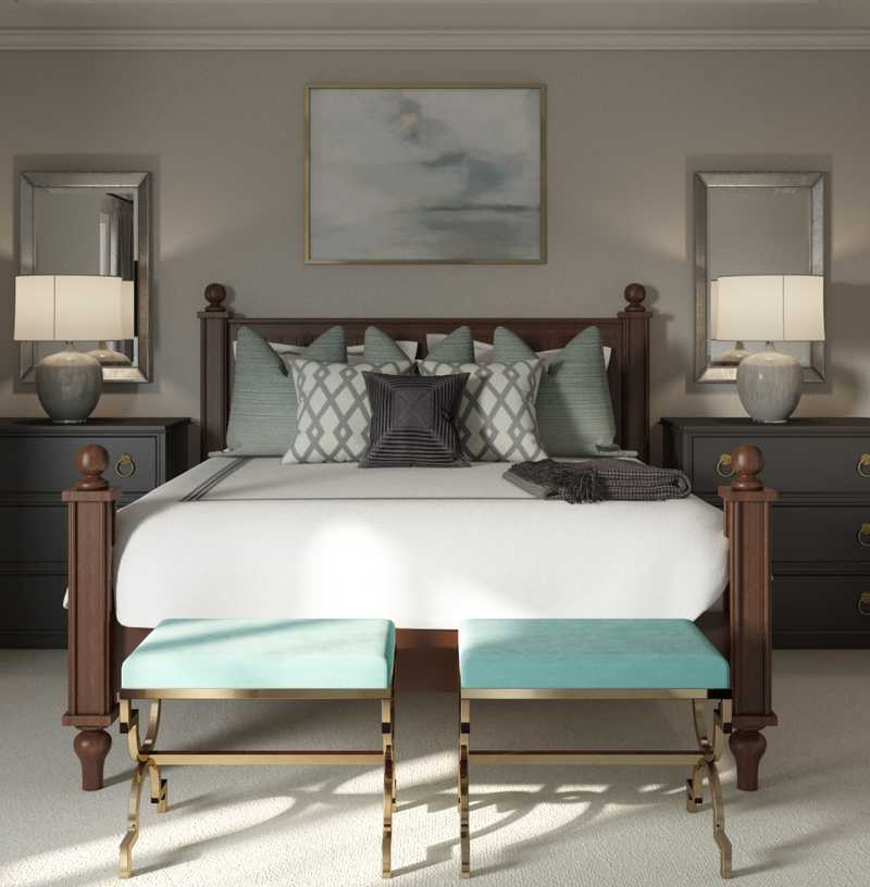 Classic, Glam Bedroom Design by Havenly Interior Designer Michelle