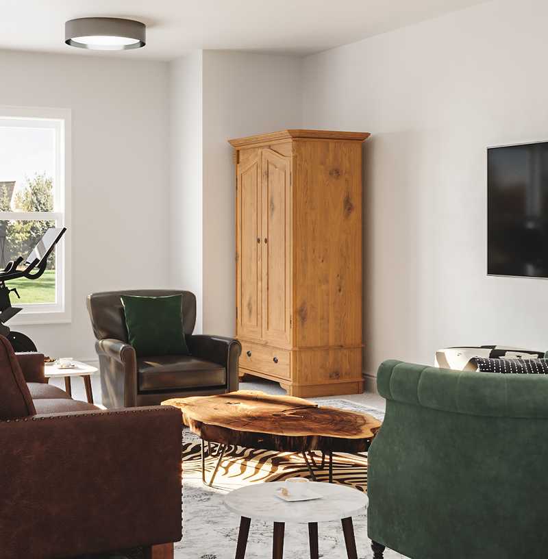 Eclectic, Bohemian, Minimal Living Room Design by Havenly Interior Designer Madi