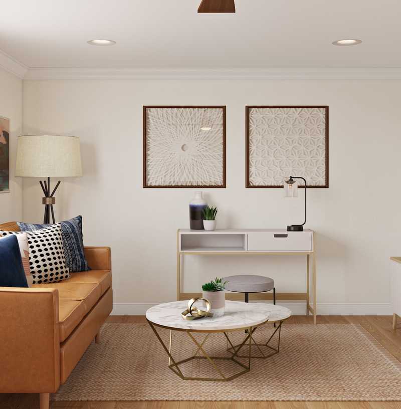 Contemporary, Coastal Living Room Design by Havenly Interior Designer Kelly
