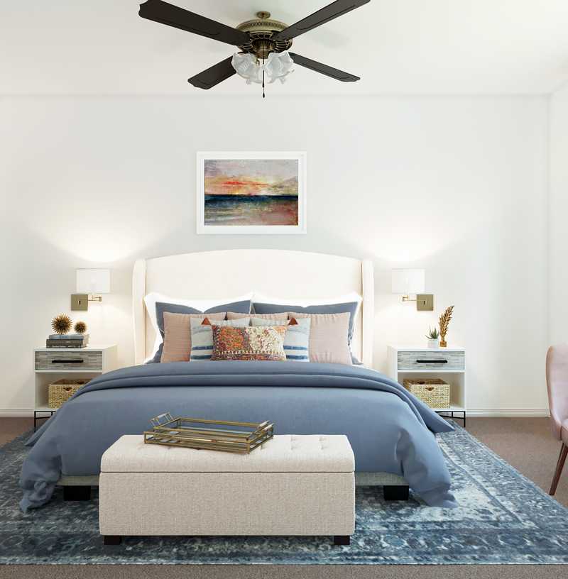 Contemporary, Classic, Coastal, Transitional Bedroom Design by Havenly Interior Designer Kassy