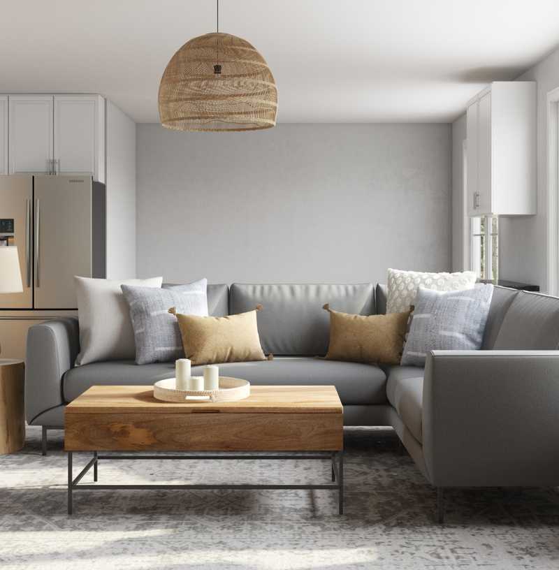 Bohemian, Midcentury Modern, Scandinavian Living Room Design by Havenly Interior Designer Madison