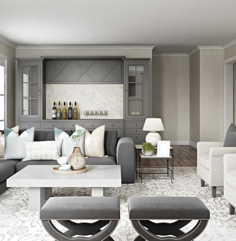 Classic, Transitional Living Room Design by Havenly Interior Designer Kaity