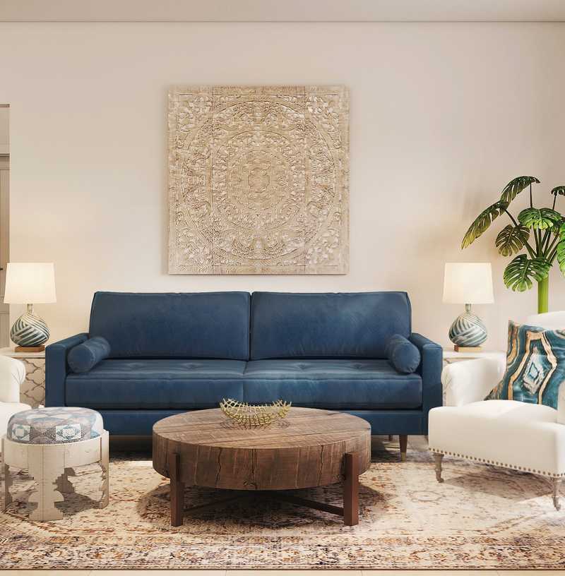 Bohemian, Glam, Global Living Room Design by Havenly Interior Designer Jenni