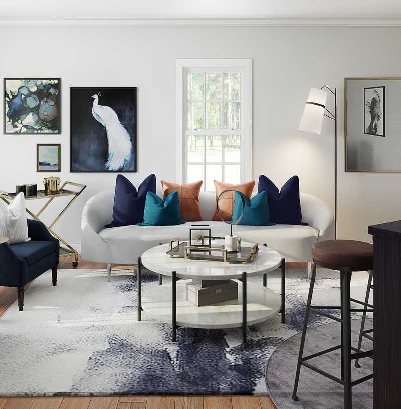 Contemporary, Modern Living Room Design by Havenly Interior Designer Karen