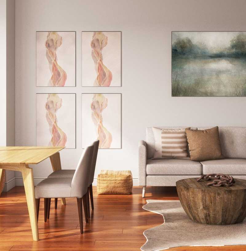 Midcentury Modern, Minimal, Scandinavian Living Room Design by Havenly Interior Designer Gonzalo