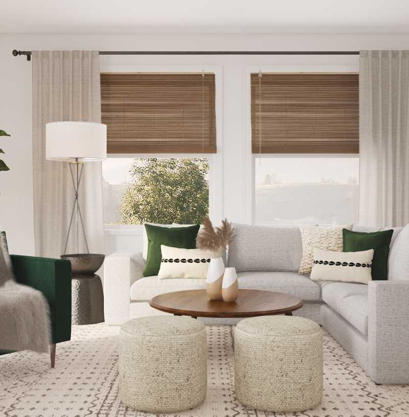Midcentury Modern Living Room Design by Havenly Interior Designer Kyla