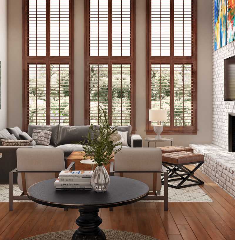 Modern, Industrial, Rustic Living Room Design by Havenly Interior Designer Marsha