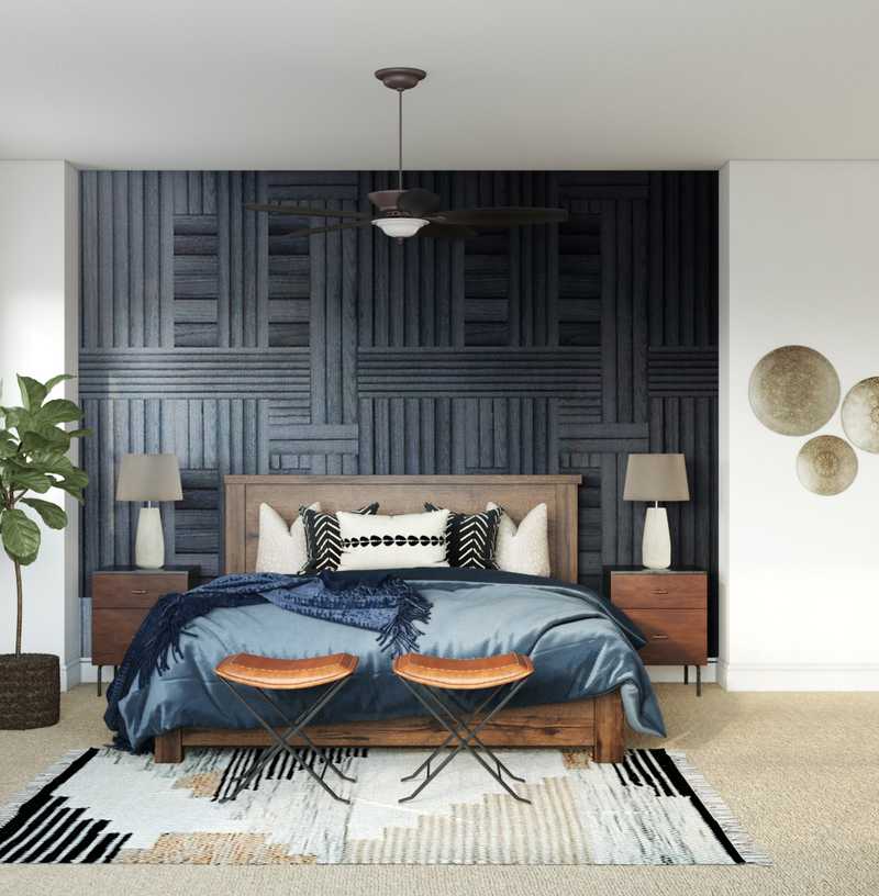 Industrial, Rustic Bedroom Design by Havenly Interior Designer Masooma