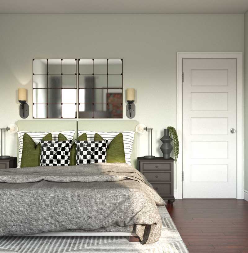 Glam, Industrial Bedroom Design by Havenly Interior Designer Levi