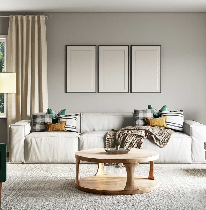 Modern, Farmhouse Living Room Design by Havenly Interior Designer Jonica