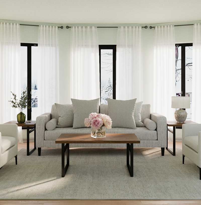 Coastal, Farmhouse Living Room Design by Havenly Interior Designer Austin
