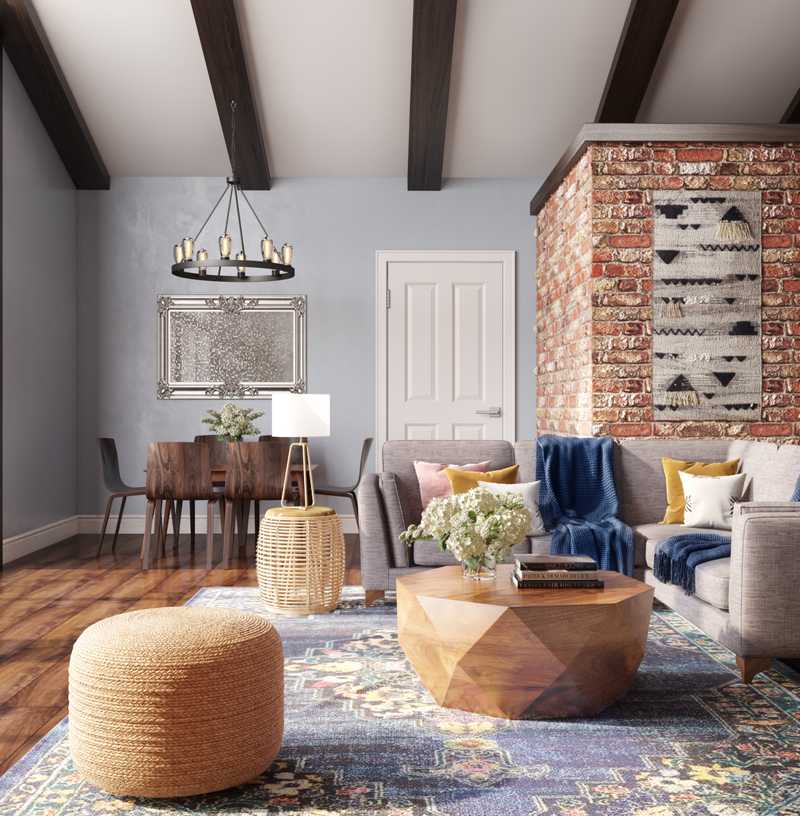 Farmhouse, Scandinavian Living Room Design by Havenly Interior Designer Justin