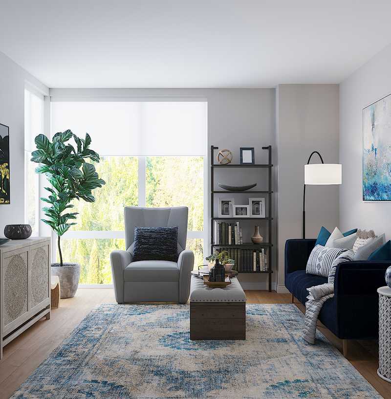 Contemporary, Glam Living Room Design by Havenly Interior Designer Melisa