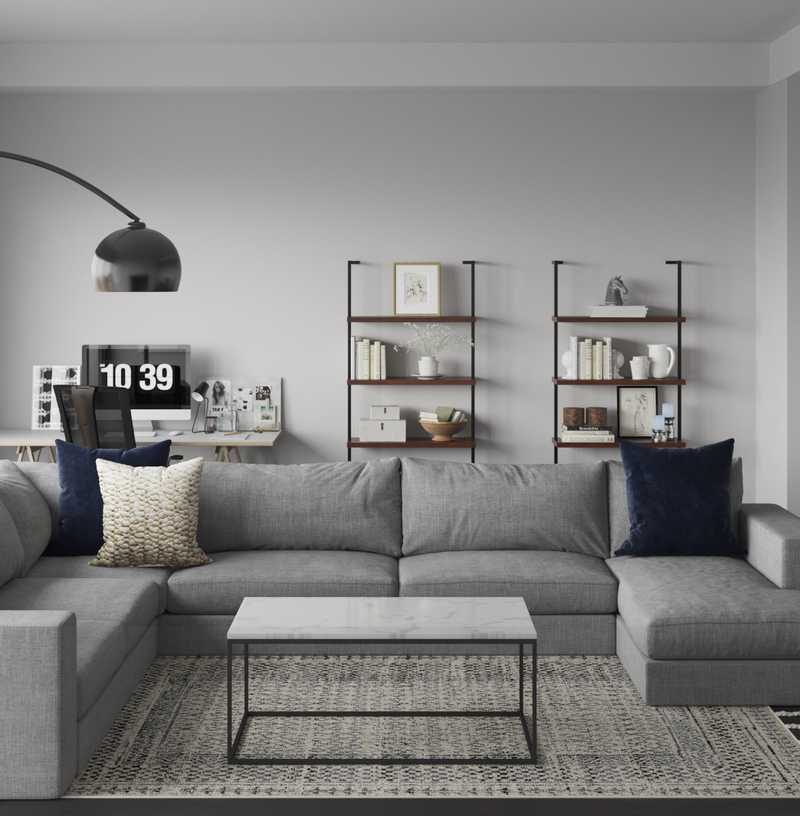 Midcentury Modern, Scandinavian Living Room Design by Havenly Interior Designer Savannah