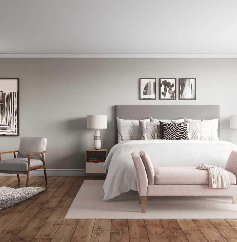 Contemporary, Modern, Transitional, Midcentury Modern, Scandinavian Bedroom Design by Havenly Interior Designer Ana