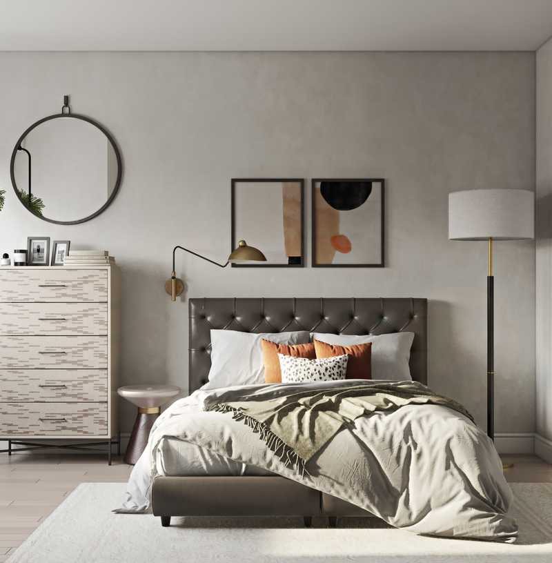 Midcentury Modern, Scandinavian Bedroom Design by Havenly Interior Designer Maria