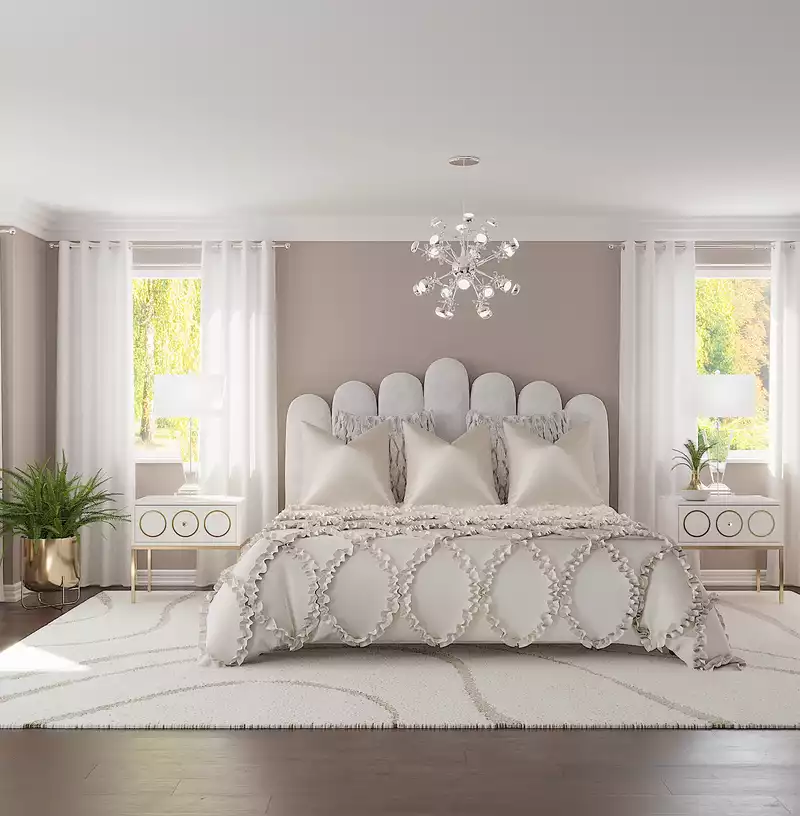Contemporary, Glam Bedroom Design by Havenly Interior Designer Jasmine