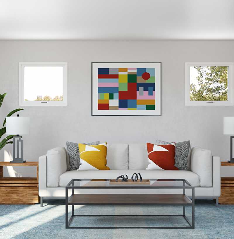 Contemporary, Modern Living Room Design by Havenly Interior Designer Brad