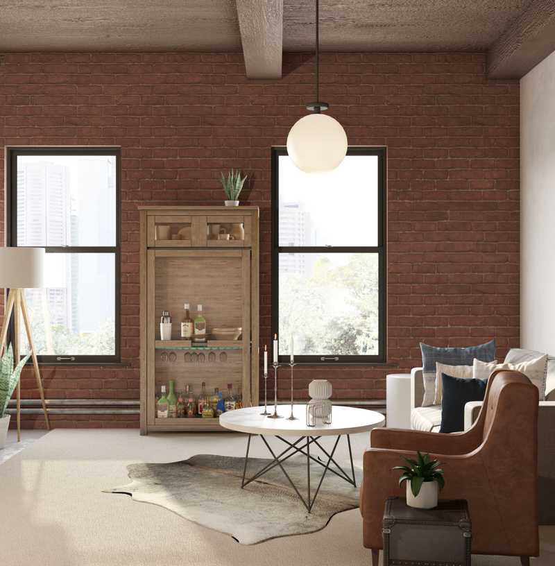 Modern, Rustic Living Room Design by Havenly Interior Designer Rebecca