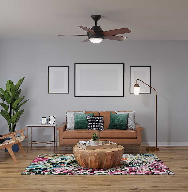 Modern, Bohemian, Rustic Living Room Design by Havenly Interior Designer Rebecca
