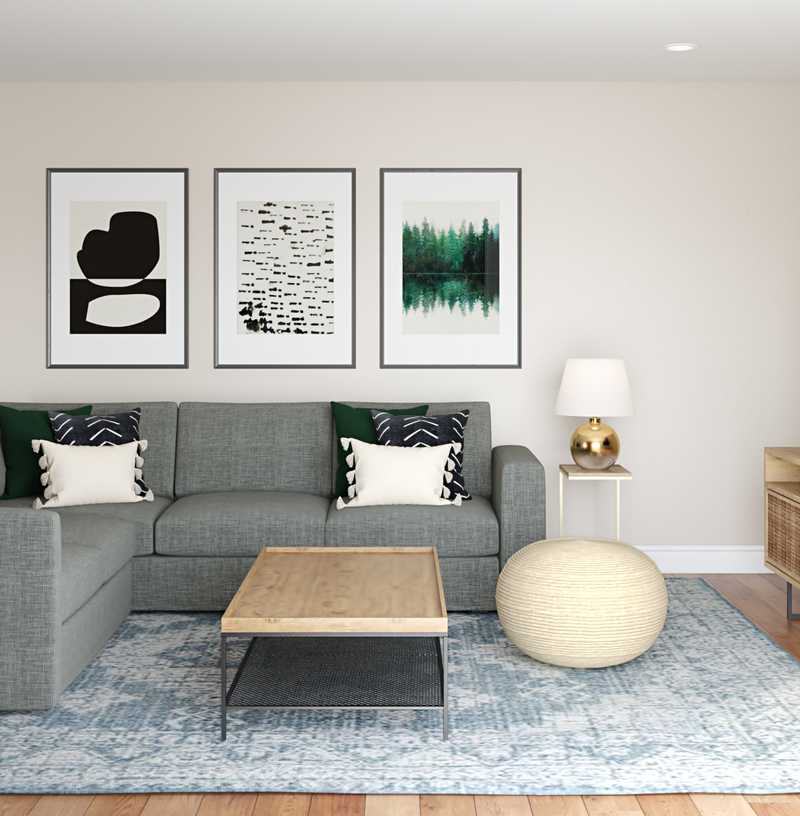 Eclectic, Bohemian, Scandinavian Living Room Design by Havenly Interior Designer Hayley