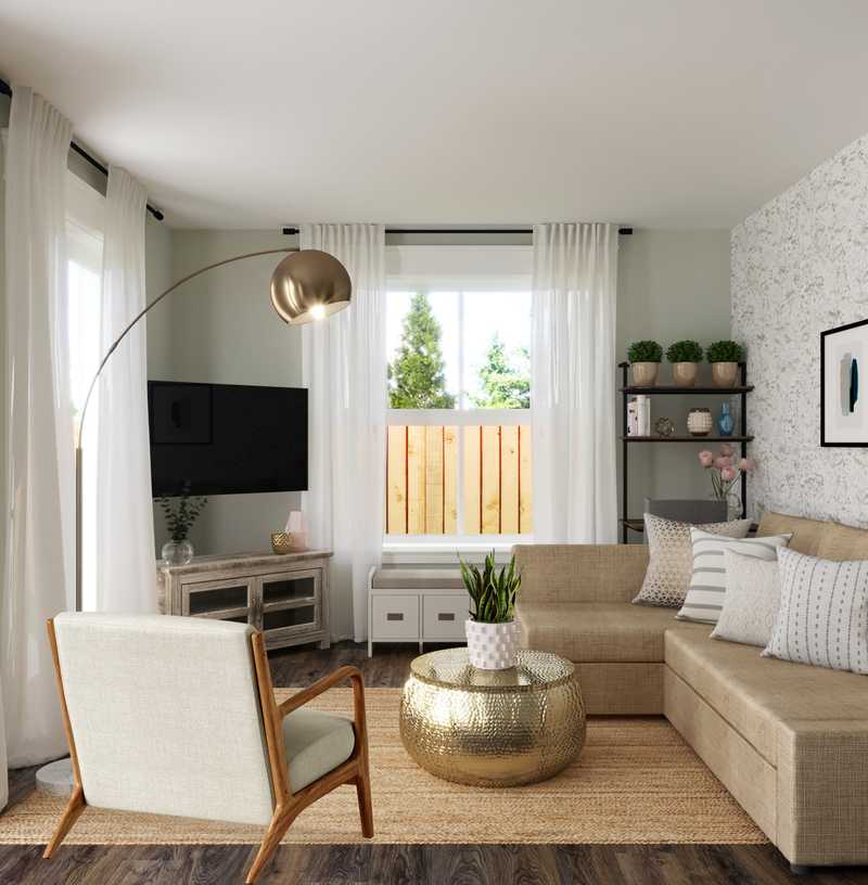 Modern, Farmhouse Living Room Design by Havenly Interior Designer Kelly