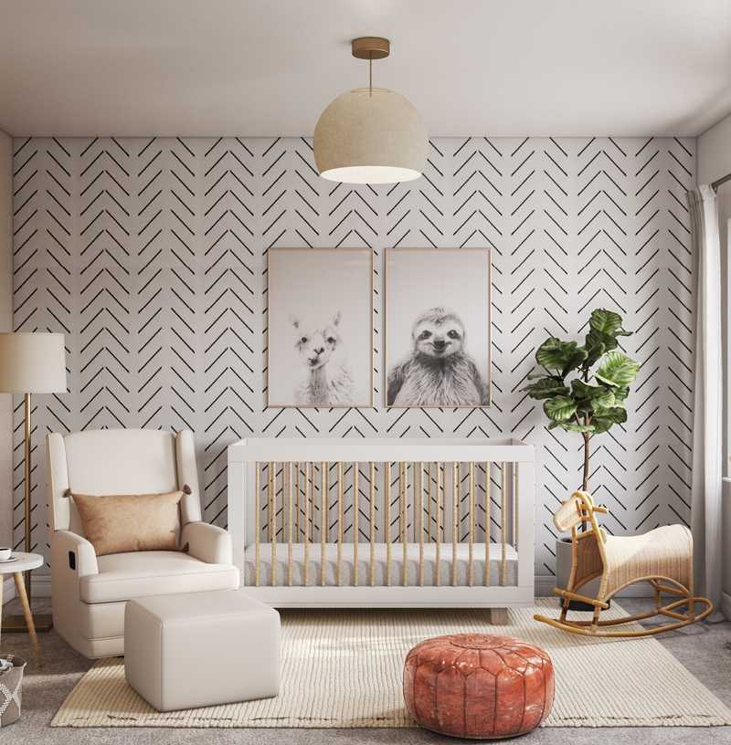 Contemporary, Bohemian Nursery Design by Havenly Interior Designer Astrid