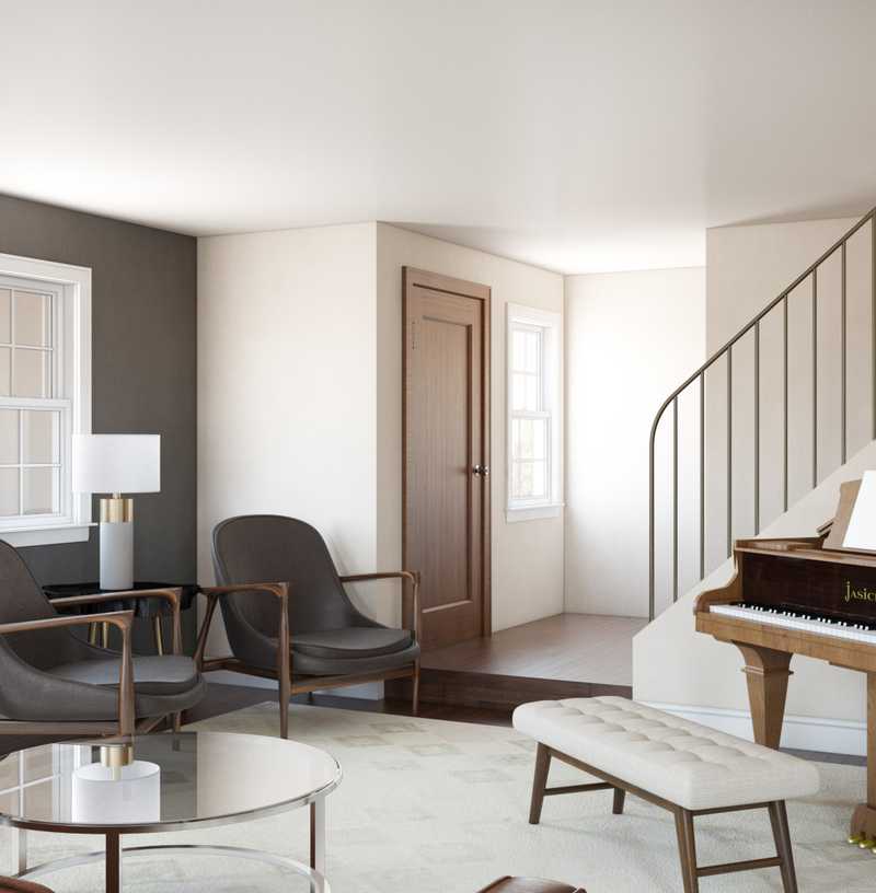 Industrial, Midcentury Modern Living Room Design by Havenly Interior Designer Sydney