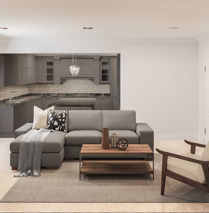 Modern, Industrial, Farmhouse Living Room Design by Havenly Interior Designer Natalie