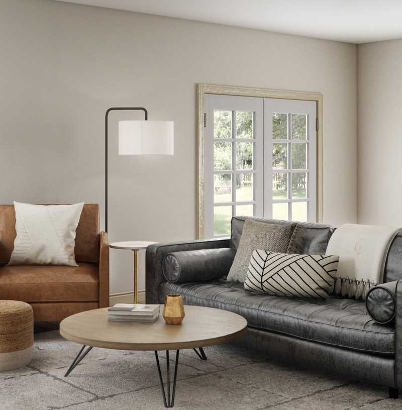 Contemporary, Modern, Eclectic Living Room Design by Havenly Interior Designer Jessie