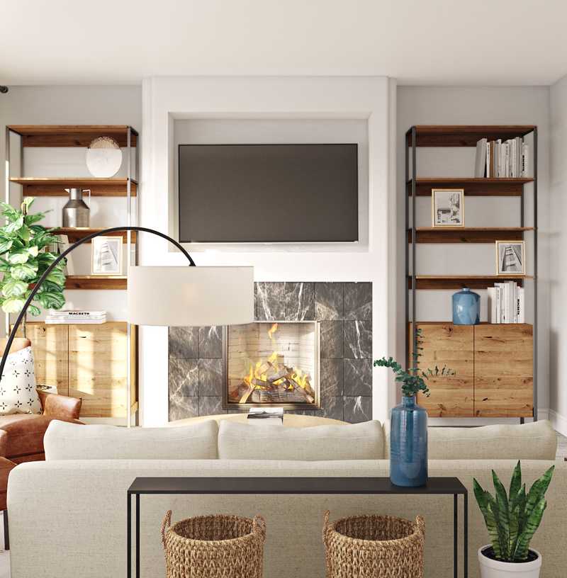 Contemporary, Eclectic, Minimal Living Room Design by Havenly Interior Designer Amanda