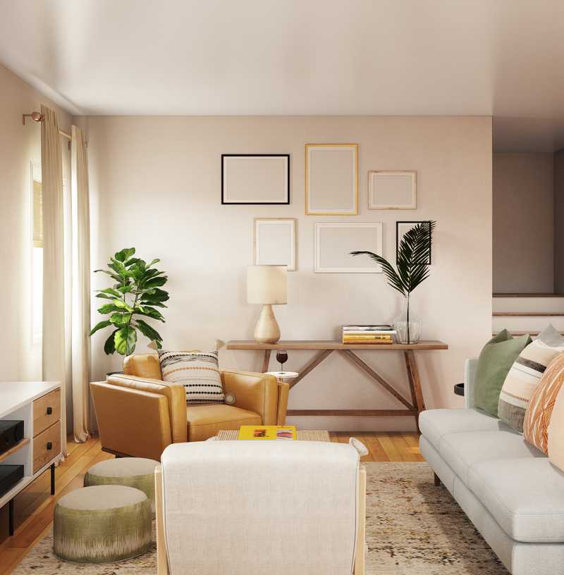 Eclectic, Bohemian, Global, Midcentury Modern Living Room Design by Havenly Interior Designer Dani