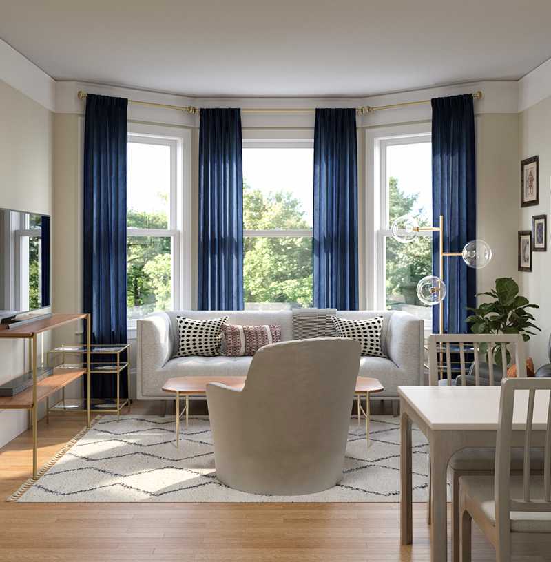 Eclectic, Glam, Vintage, Global Living Room Design by Havenly Interior Designer Julie