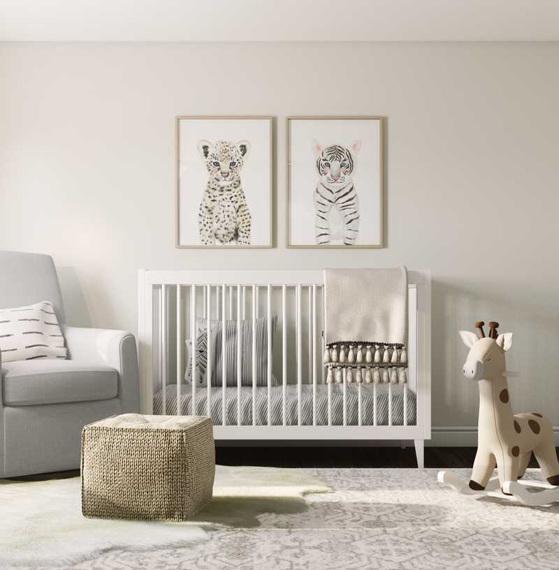 Contemporary, Eclectic, Bohemian Nursery Design by Havenly Interior Designer Sarah