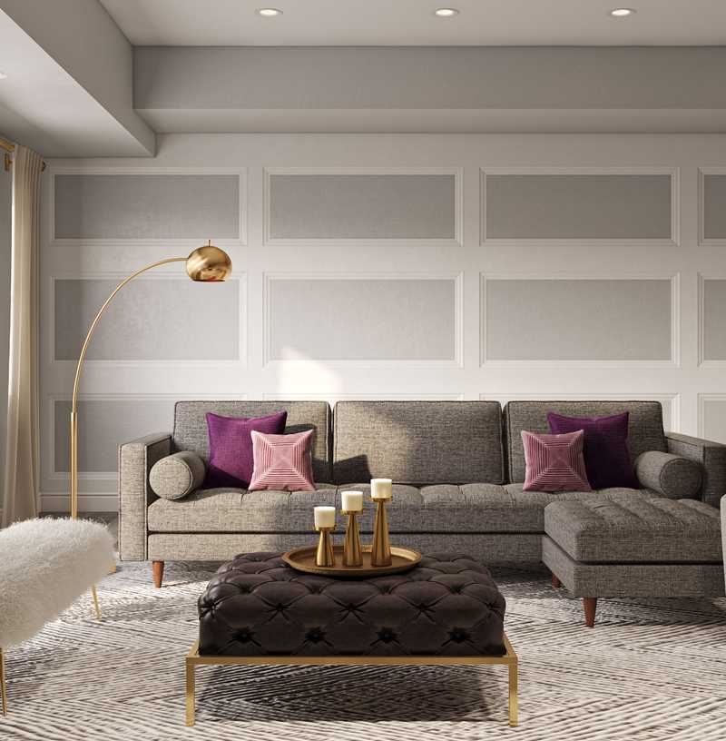 Contemporary, Modern Living Room Design by Havenly Interior Designer Katherine