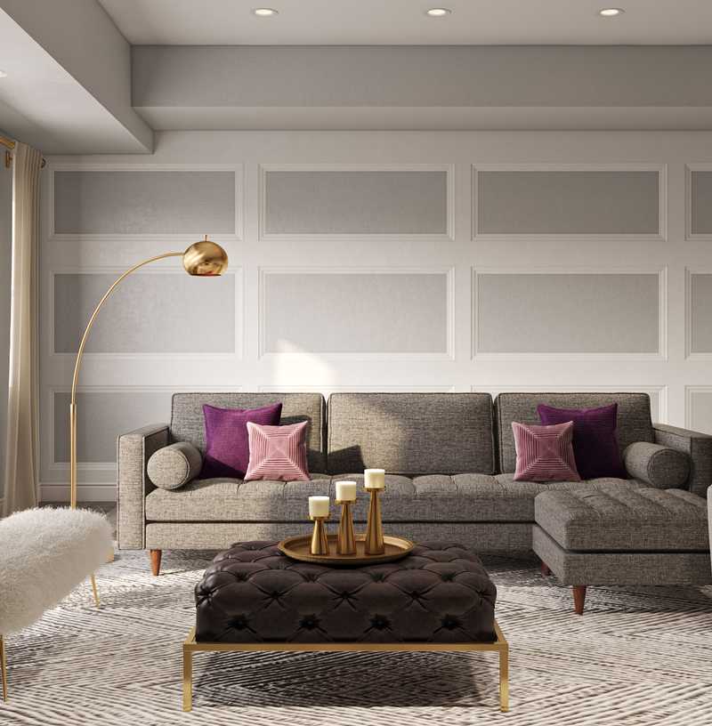 Contemporary, Modern Living Room Design by Havenly Interior Designer Katherine