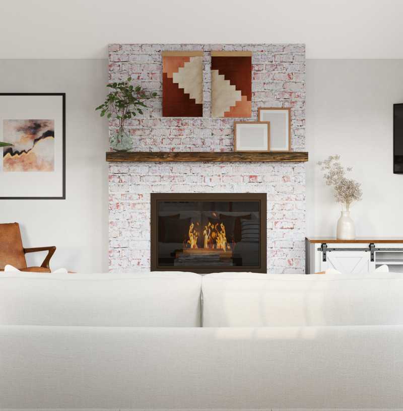 Bohemian, Farmhouse Living Room Design by Havenly Interior Designer Jemma