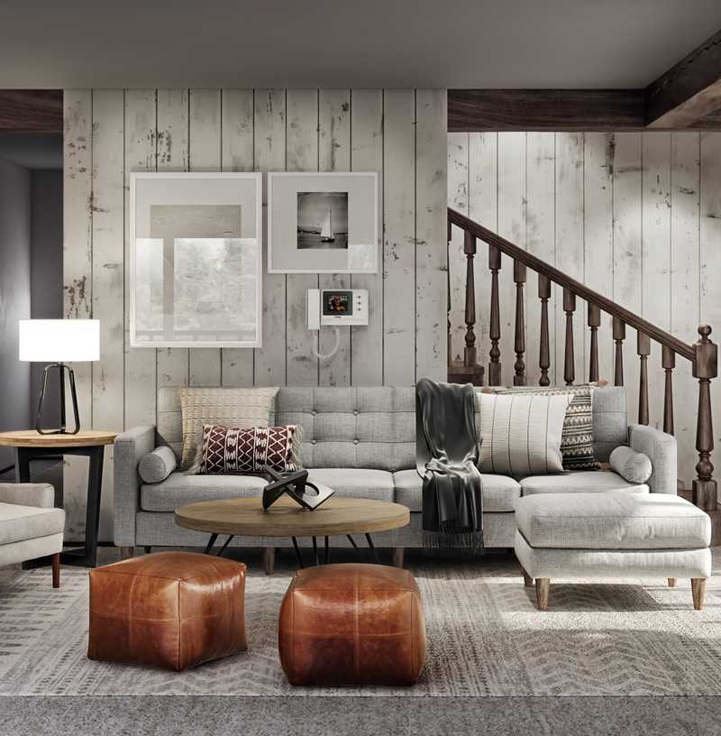 Modern, Rustic Living Room Design by Havenly Interior Designer Jessie