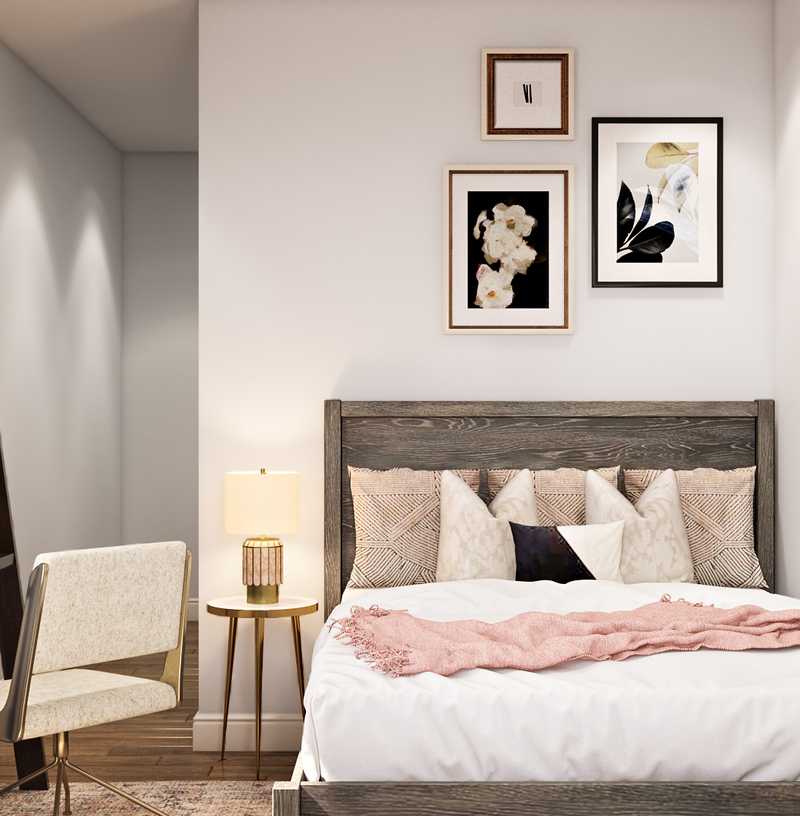 Modern, Glam, Minimal Bedroom Design by Havenly Interior Designer Kristine