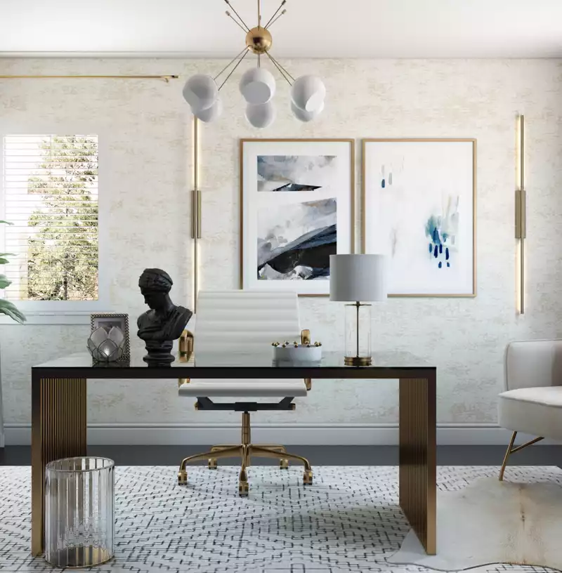 Contemporary, Modern, Preppy Office Design by Havenly Interior Designer Karen