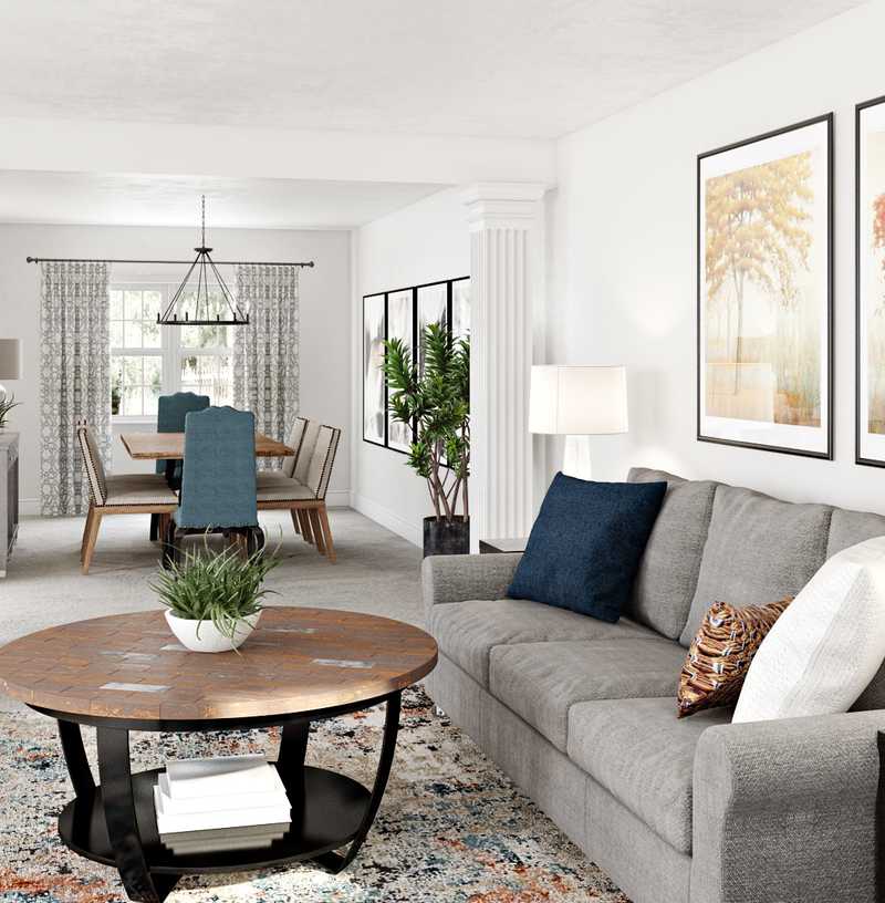 Transitional Living Room Design by Havenly Interior Designer Michelle