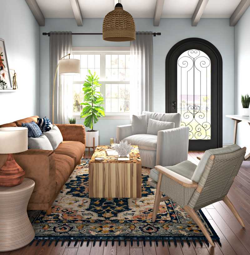 Eclectic, Bohemian Living Room Design by Havenly Interior Designer Gwen