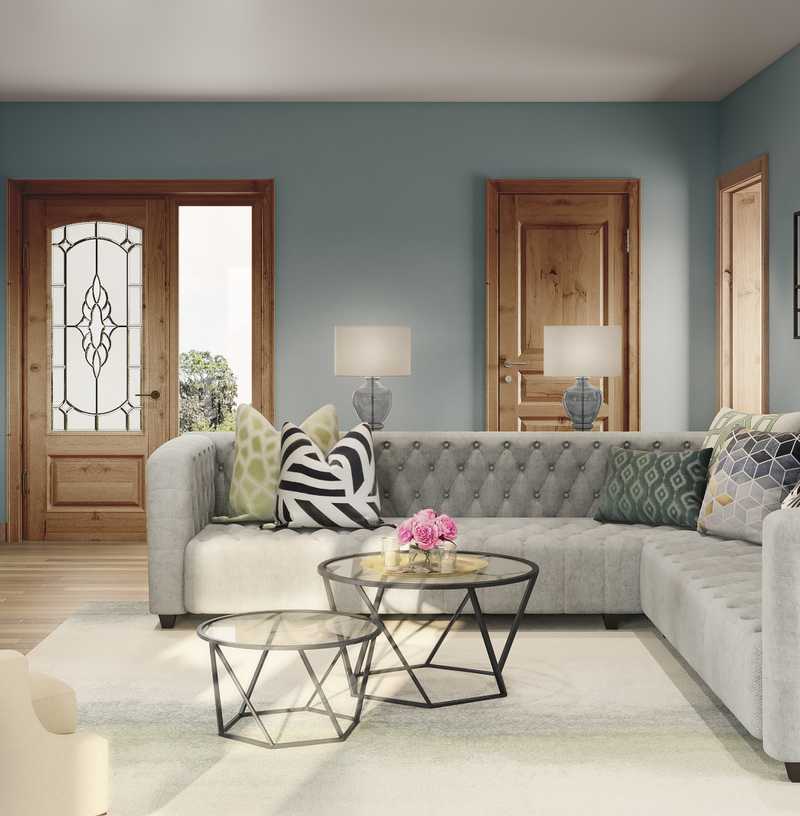 Contemporary, Classic Contemporary Living Room Design by Havenly Interior Designer Erin