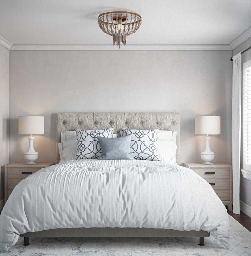 Classic, Coastal, Farmhouse Bedroom Design by Havenly Interior Designer Melody