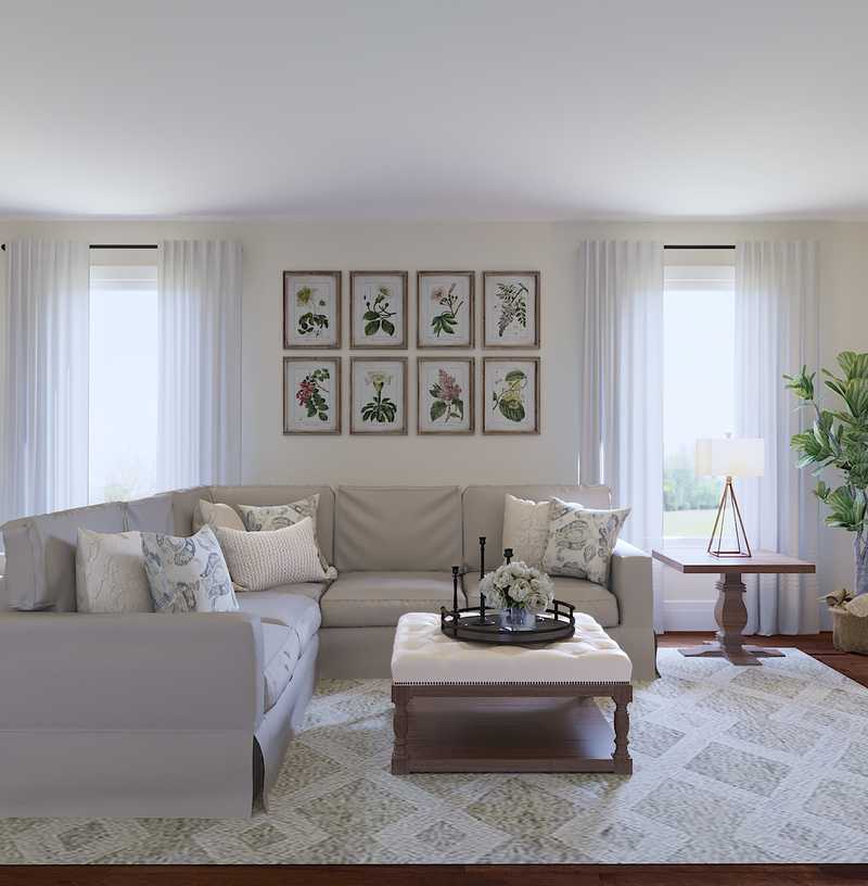 Classic, Farmhouse Living Room Design by Havenly Interior Designer Emma