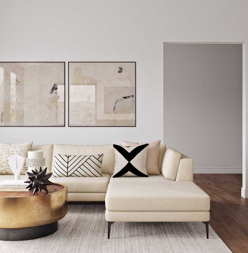 Contemporary, Modern Living Room Design by Havenly Interior Designer Kasey