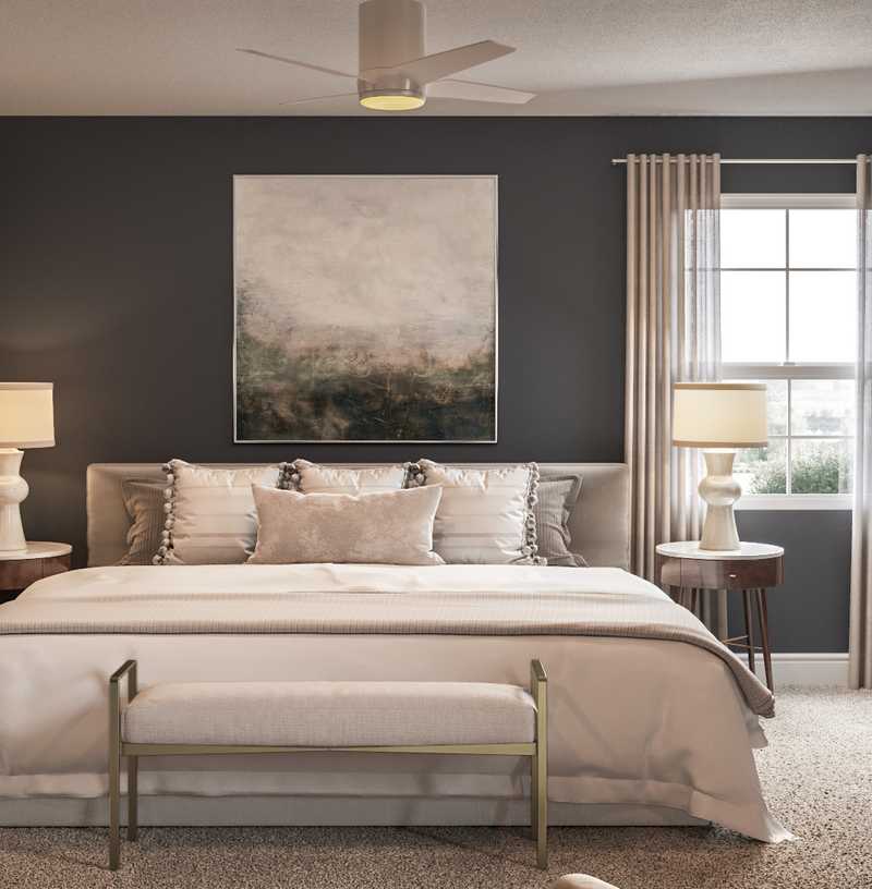 Eclectic, Transitional Bedroom Design by Havenly Interior Designer Natalie