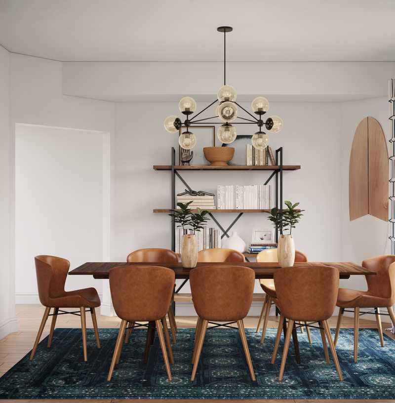 Eclectic, Glam, Midcentury Modern Dining Room Design by Havenly Interior Designer Natalie